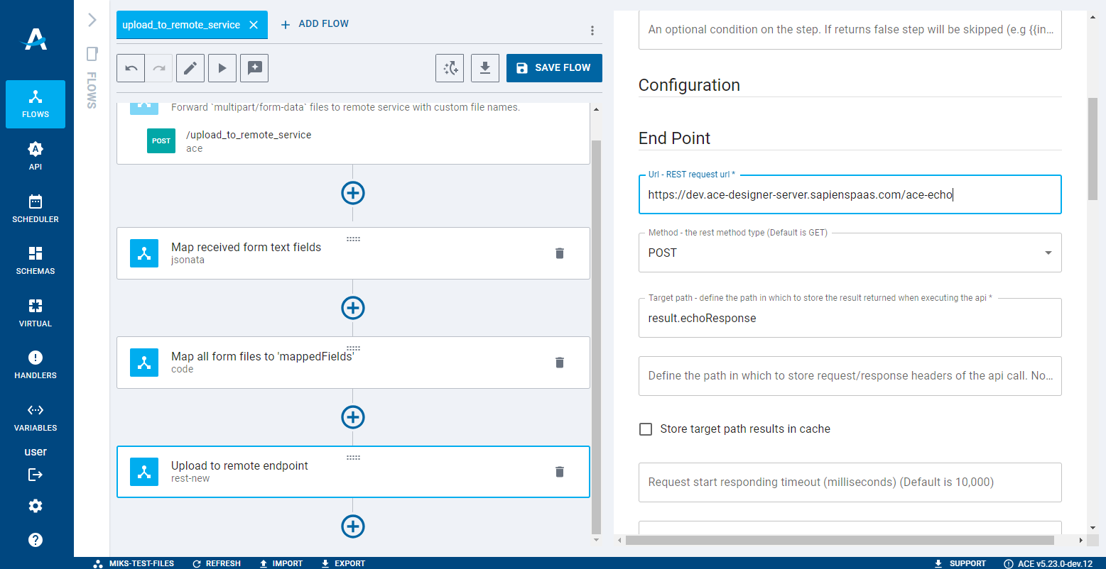 Specifying remote endpoint